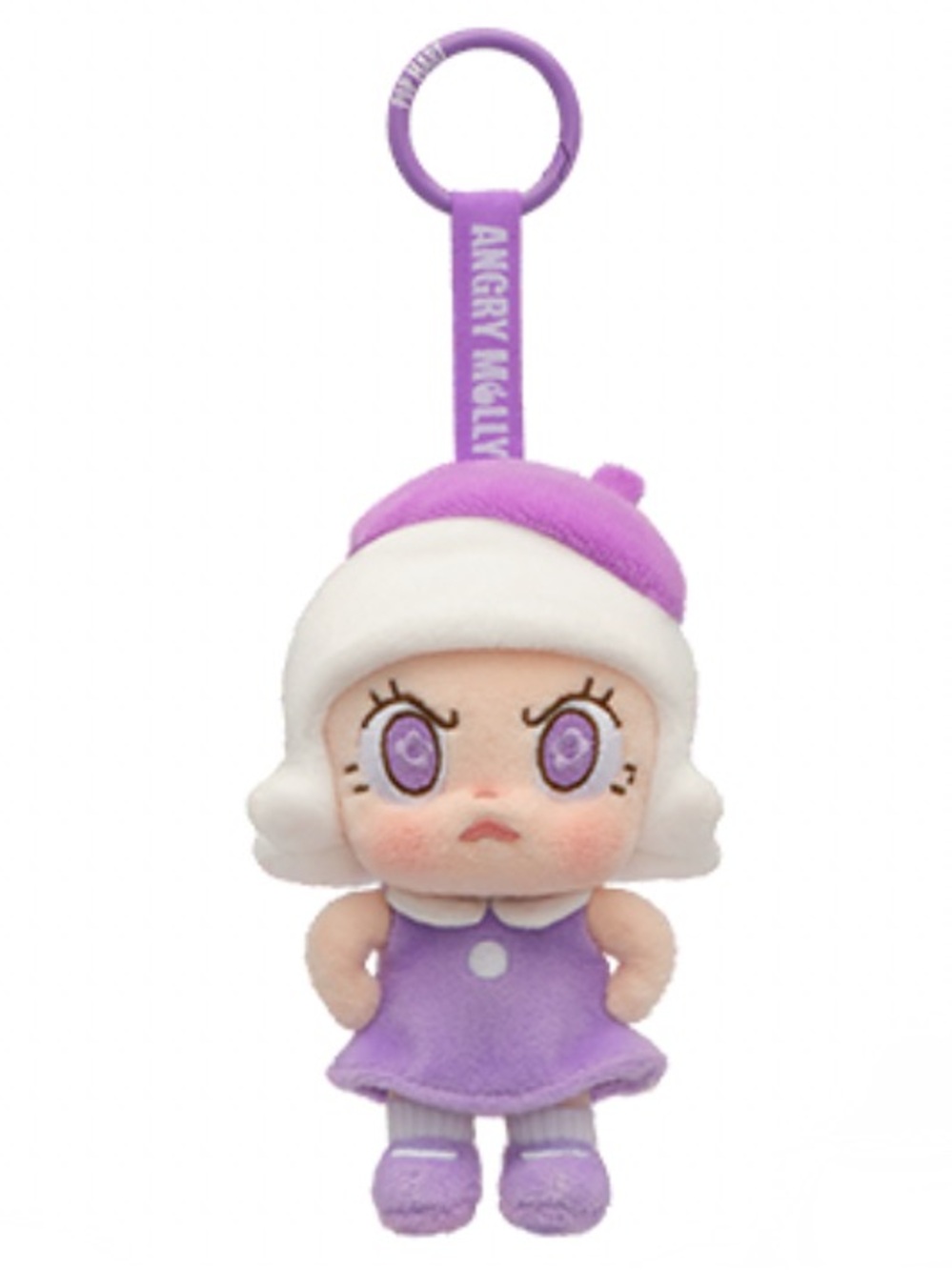 Pop Mart Angry Molly Plush Pendant - PURPLE FIRE
